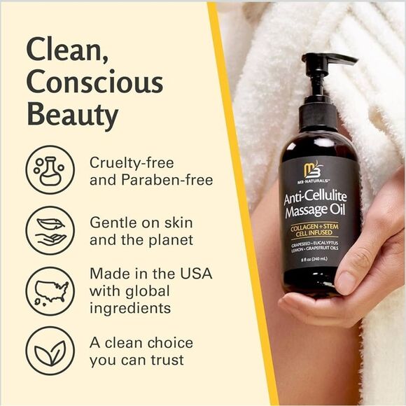 M3 Naturals Anti-Cellulite Massage Oil 🌺 NEW 🌺 8 fl oz - Picture 6 of 7